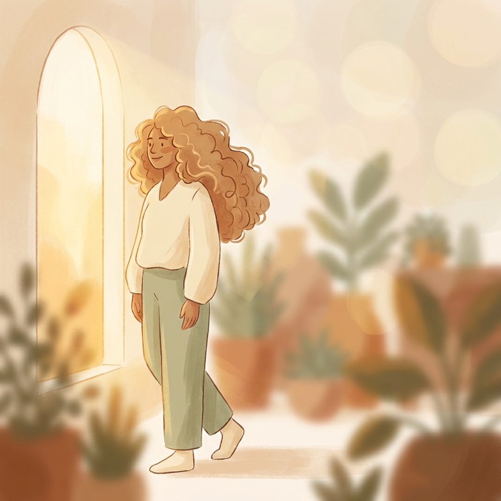 Person with healthy full hair in warm light, representing FUT surgery recovery and what to expect during healing.