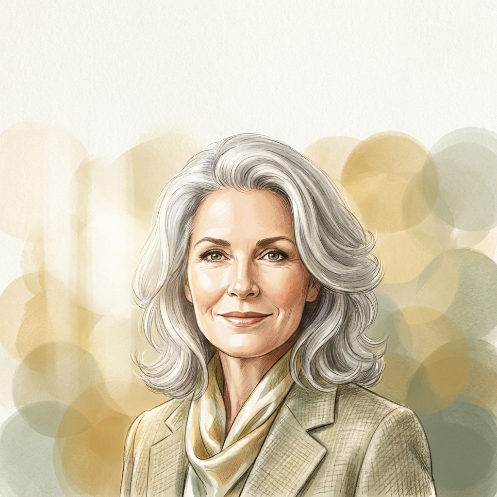 Confident woman with healthy full hair representing menopause hair loss solutions and restored confidence