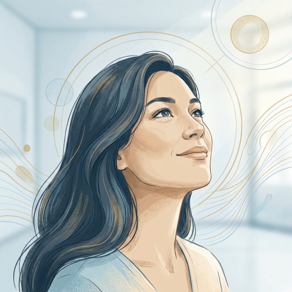 Conceptual illustration representing scarring alopecia hair transplant candidacy evaluation and hope for restoration