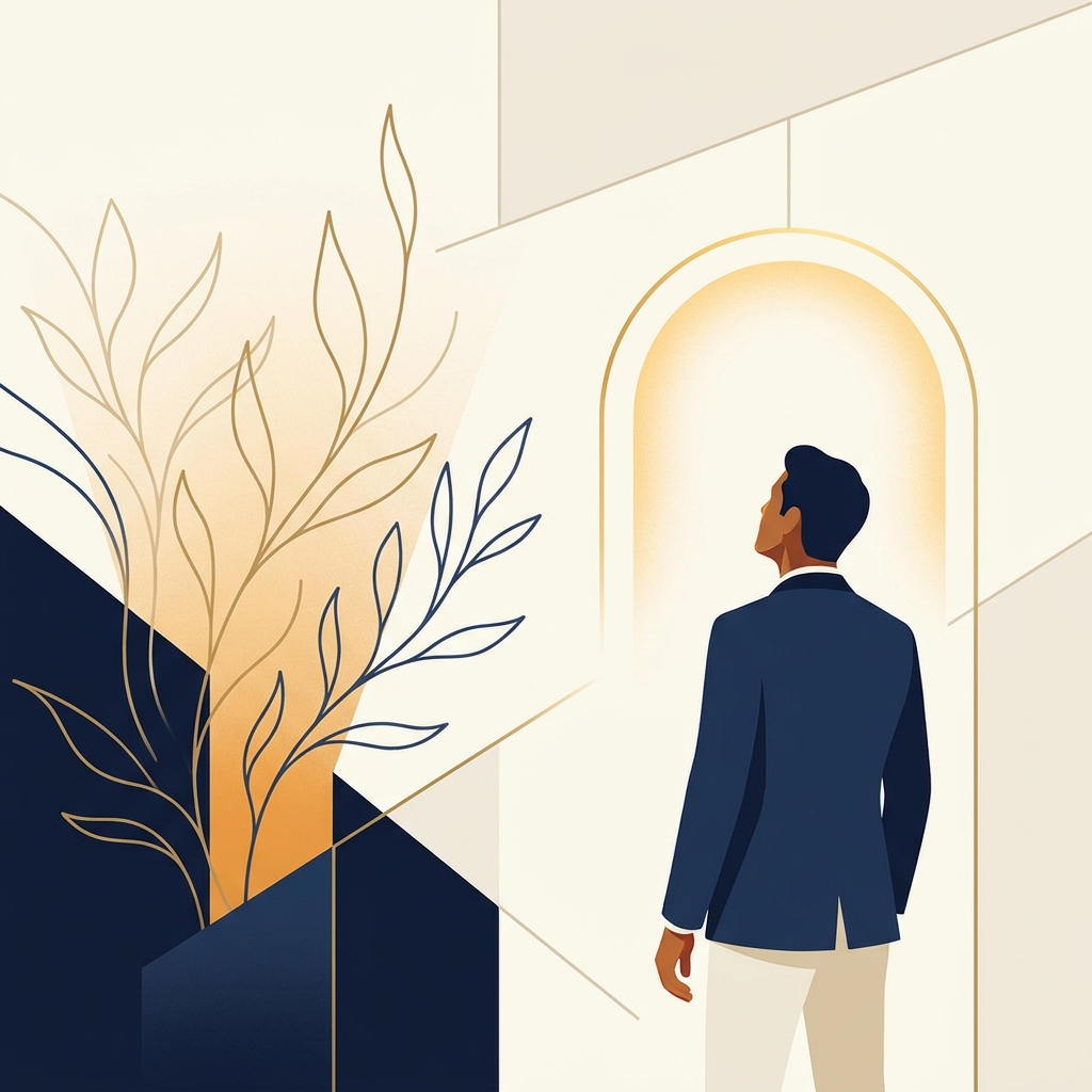 Illustration conveying hope and renewal for someone seeking to fix bad hair transplant results