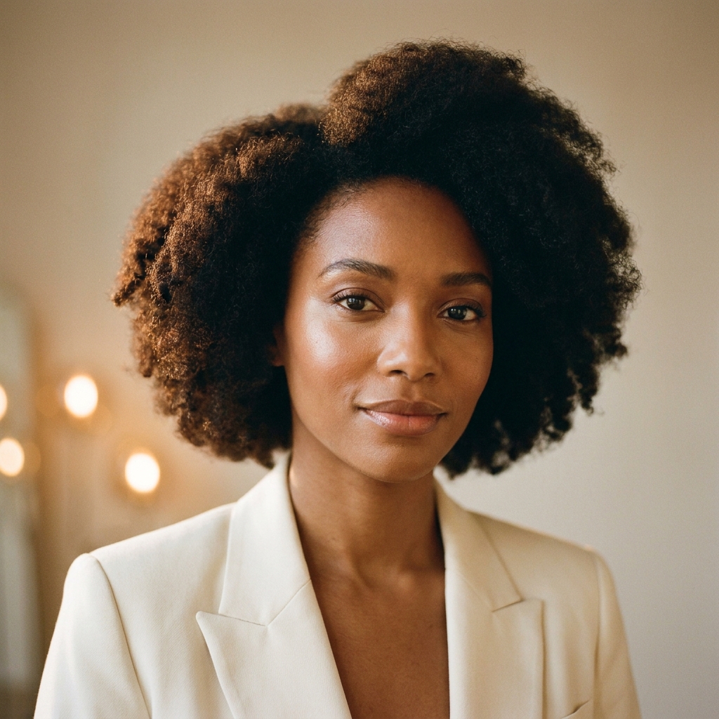 Confident woman with full, healthy-looking hair representing the results of women scalp micropigmentation density treatment.