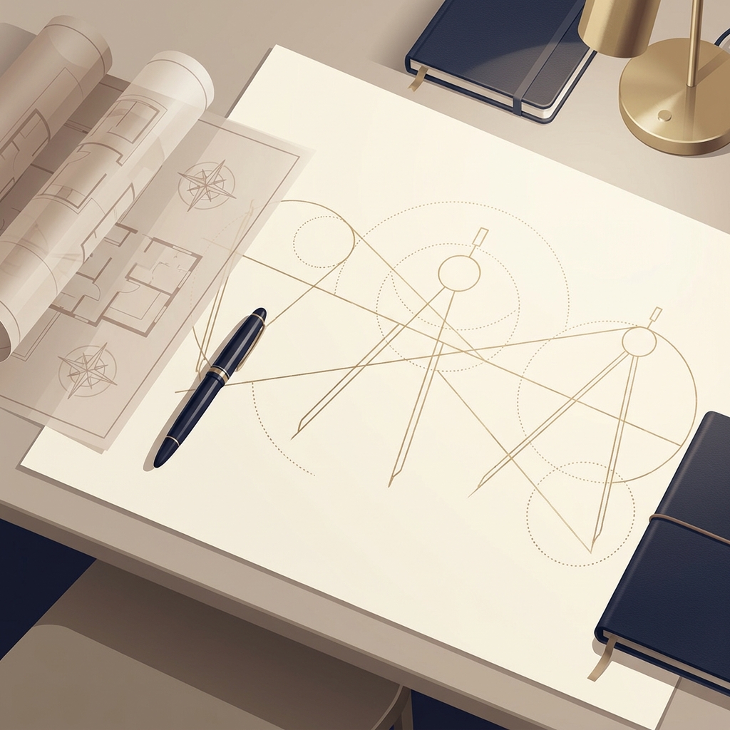 Elegant overhead view of a precision-focused workspace symbolizing elite hair transplant surgeon craft standards
