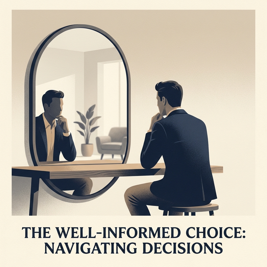 Man reflecting on scalp micropigmentation regrets in a calm, professional consultation setting