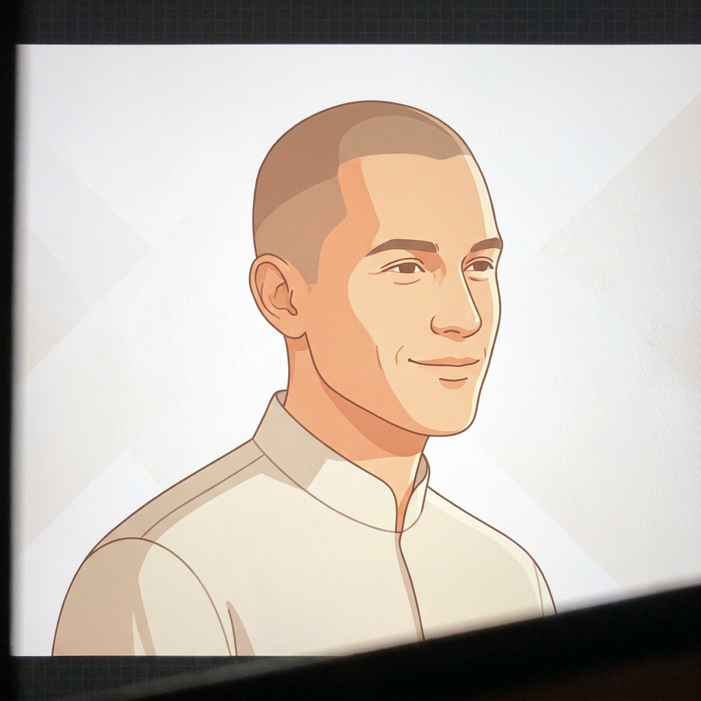 Confident man with buzz cut showing restored scalp density, representing scalp micropigmentation for FUE scars.